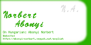 norbert abonyi business card